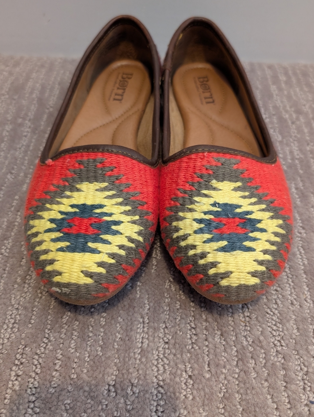 Born Southwestern/Aztec/Geometric Slip On Dress Shoes - Picture 2 of 7
